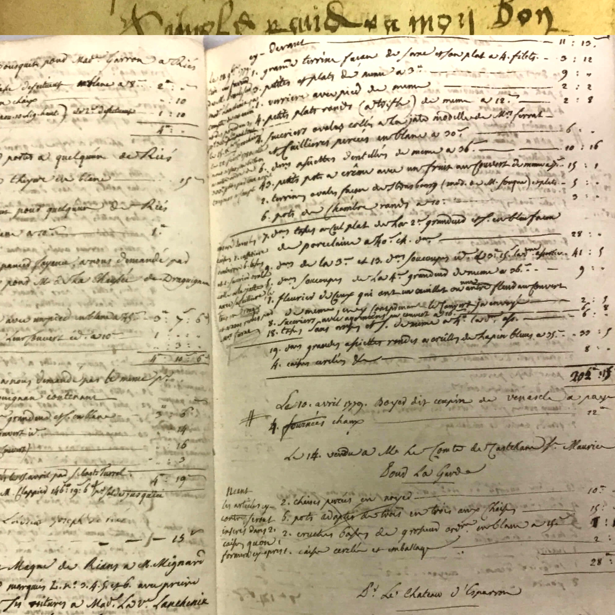 Couverture de Livre de comptes Laugier et Chaix 1773-1781